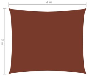 vidaXL Πανί Σκίασης Ορθογώνιο Τερακότα 3 x 4 μ. από Ύφασμα Oxford