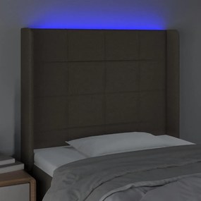 ΚΕΦΑΛΑΡΙ ΚΡΕΒΑΤΙΟΥ LED TAUPE 103X16X118/128 ΕΚ. ΥΦΑΣΜΑΤΙΝΟ 3124042