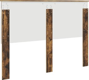 vidaXL Κεφαλάρι με κεφαλάρι Καπνιστό Δρύς 140 cm Επεξεργασμένο ξύλο