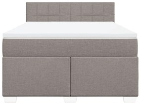 ΚΡΕΒΑΤΙ BOXSPRING ΜΕ ΣΤΡΩΜΑ TAUPE 160X200 ΕΚ. ΥΦΑΣΜΑΤΙΝΟ 3285943