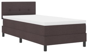 vidaXL Στρώμα με βάση κρεβατιού με στρώμα καφέ 90x200 εκ. από ύφασμα