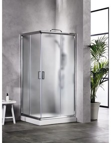 Sanitec AS9090F Καμπίνα Tετράγωνης Nτουζιέρας Frosted 90x90x180cm