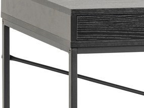 Τραπέζι γραφείου Oakland H147, Με συρτάρια, Αριθμός συρταριών: 1, 75x110x45cm, 19 kg, Μαύρο | Epipla1.gr
