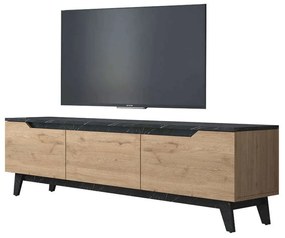 Έπιπλο Τηλεόρασης Kasandra 182-000039 180x35x48,3cm Black-Walnut