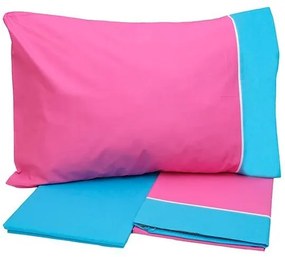 Σετ Σεντόνια Cotton Feelings εμπριμέ 2215 Fuchsia Μονό (160x260)
