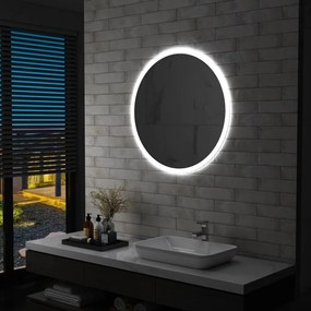 Καθρέφτης Μπάνιου με LED 80 εκ. - Ασήμι