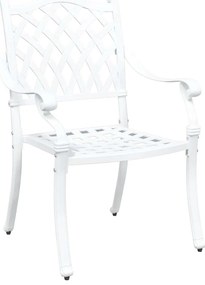 vidaXL Καρέκλα Κήπου 2 pcs Λευκό 55 x 56.5 x 91εκ Αλουμίνιο