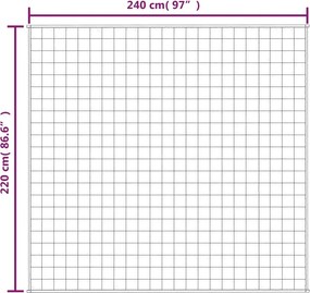 vidaXL Κουβέρτα Βαρύτητας Γκρι 220 x 240 εκ. 11 κ. Υφασμάτινη