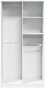 vidaXL Ντουλάπα Λευκή 100x50x200 εκ. από Επεξεργασμένο Ξύλο