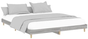 vidaXL Πλαίσιο Κρεβατιού Γκρι Sonoma 120x200 εκ. Επεξεργασμένο Ξύλο