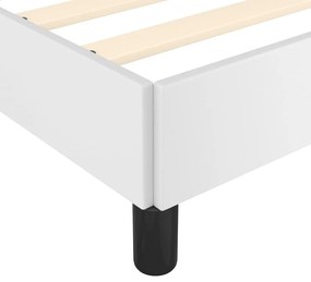 vidaXL Πλαίσιο Κρεβατιού Λευκό 140x190 εκ. από Συνθετικό Δέρμα