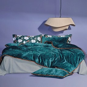 Παπλωματοθήκη Ivanna 02 Emerald Kentia King Size 260x240cm Πολυέστερ