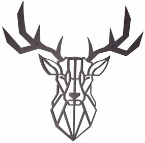 Διακοσμητικό Τοίχου Deer 579LDN1103 50x50cm Black Wallity Μέταλλο