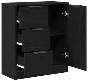 vidaXL Πλαϊνό γραφείο Μαύρο 60 x 30 x 70 εκ. Επεξεργασμένο ξύλο