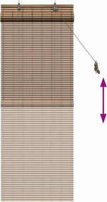 vidaXL Ρόλερ (στόρι) Καφέ 50 x 160 εκ. Μπαμπού
