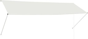 vidaXL Τέντα Συρόμενη Κρεμ 350 x 150 εκ.
