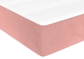 vidaXL Στρώμα με Pocket Springs Ροζ 90x220x20 εκ. Βελούδινο