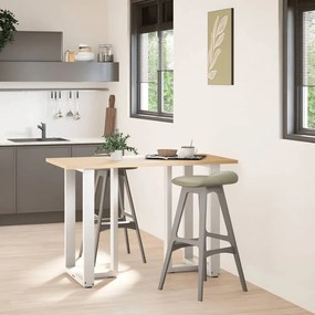vidaXL Πόδια Τραπεζιού Μπαρ σε Σχήμα Τ, 2 τεμ. Λευκά 60x35x(90-91) εκ. Ατσάλι