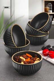 Bowl Set (6 Pieces) C-DD07 - Black Black