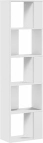 vidaXL Βιβλιοθήκη 5 Επιπέδων Λευκή 45 x 23,5 x 162,5 εκ. Επεξεργ. Ξύλο