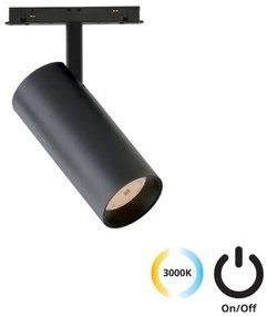 Σποτ Φωτιστικό Ράγας LED IP20 20W 3000K Magnetic Viokef 4244100S Μαύρο