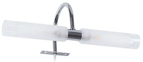 Φωτιστικό Τοίχου - Απλίκα Flora 60414 G9 IP44 31x13x12cm Silver GloboStar Aluminium, Glass
