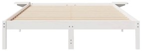 vidaXL Κρεβατοκάμαρα με Πλαϊνά Τραπέζια Λευκό 140 x 220 cm