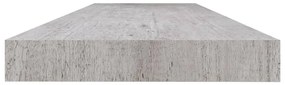 Ράφι Τοίχου Γκρι Σκυροδέματος 120x23,5x3,8 εκ. από MDF - Γκρι