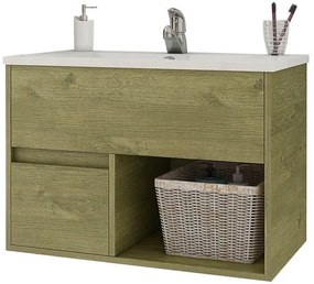 Πάγκος κρεμαστός Drop Sorrento 75-Φυσικό