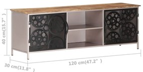 vidaXL Έπιπλο Τηλεόρασης 120 x 30 x 40 εκ. από Ακατέργαστο Ξύλο Μάνγκο