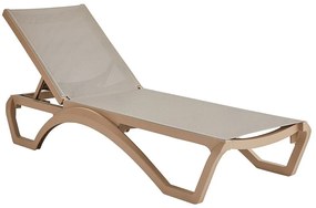 Ξαπλώστρα Ανακλινόμενη 5 Θέσεων 251428 190x69x31,5cm Taupe