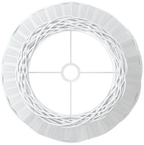 vidaXL Καπέλο Φωτιστικού Λευκό Ø50x30 εκ. από Wicker