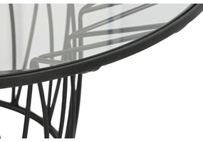 Τραπεζάκι Καφέ Home ESPRIT Μέταλλο Κρυστάλλινο 85 x 85 x 39 cm