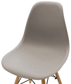 Καρέκλα Alta PP γκρι-φυσικό πόδι 46x50x82