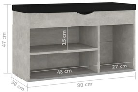 ΠΑΠΟΥΤΣΟΘΗΚΗ ΓΚΡΙ ΣΚΥΡ. 80 X 30 X 47 ΕΚ ΜΟΡΙΟΣΑΝΙΔΑ ΜΕ ΜΑΞΙΛΑΡΙ 326763