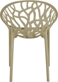 Πολυθρόνα Daren pakoworld pp σε cappuccino απόχρωση 59x60x79,5εκ