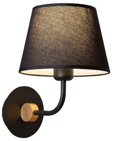 Φωτιστικό Τοίχου-Απλίκα Largo 4221300 Black Viokef Metal, Fabric