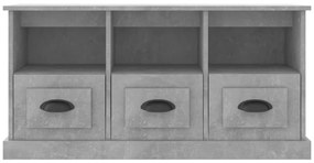 vidaXL Έπιπλο Τηλεόρασης Γκρι Σκυροδέματος 100x35x50 εκ. Επεξ. Ξύλο