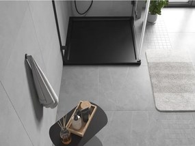 Mexen Flow τετράγωνο ντους slim 85 x 85 cm, μαύρο ματ - 46S708585