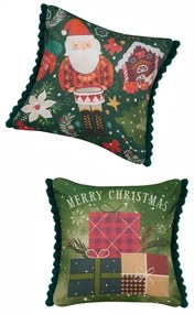 Μαξιλαροθήκες Διακοσμητικές Χριστουγεννιάτικες Snow 2512 Multi Kentia 50Χ50