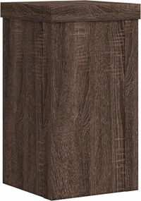 vidaXL Βάσεις Φυτών 2 Τεμ. Καφέ Δρυς 10x10x18 εκ. Επεξεργασμένο Ξύλο