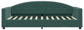 Καναπές Κρεβάτι Σκούρο Πράσινο 90 x 200 εκ. Βελούδινος - Πράσινο