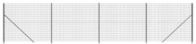vidaXL Συρματόπλεγμα Περίφραξης Ανθρακί 2,2x10 μ. με Βάσεις Φλάντζα