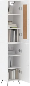 vidaXL Ντουλάπι Λευκό 34,5 x 34 x 180 εκ. από Επεξεργασμένο Ξύλο