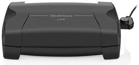 Life 221-0264 Steakhouse Επιτραπέζια Ηλεκτρική Ψησταριά Σχάρας με ρυθμιζόμενο θερμοστάτη και καπάκι 34x26εκ., 1100W