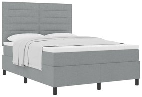 vidaXL Κρεβάτι με Σπαστό Στρώμα Ανοιχτό Γκρι 140x200 εκ. Ύφασμα