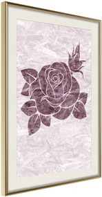 Αφίσα - Monochromatic Rose - 30x45 - Χρυσό - Με πασπαρτού