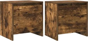 vidaXL Κομοδίνα 2 Τεμ. Καπ. Δρυς 45x34x44,5 εκ. από Επεξεργασμένο Ξύλο