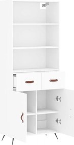 vidaXL Ντουλάπι Λευκό 69,5x34x180 εκ. από Επεξεργασμένο Ξύλο
