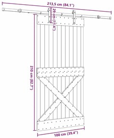 ΣΥΡΟΜΕΝΗ ΜΕΣΟΠΟΡΤΑ ΜΕ ΜΗΧΑΝΙΣΜΟ 100 X 210 ΕΚ. ΜΑΣΙΦ ΞΥΛΟ ΠΕΥΚΟΥ 3332759